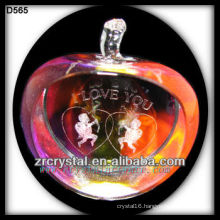 K9 3D Laser Angel Inside Colorful Crystal Apple